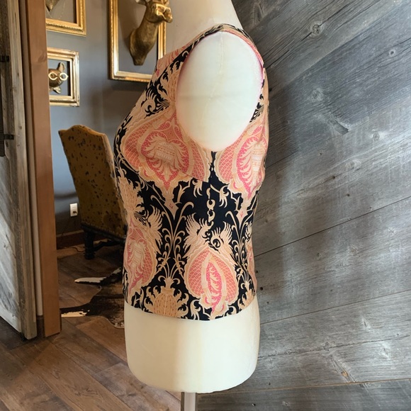 Trina Turk Sleeveless Top Damask Tank - Picture 5 of 13